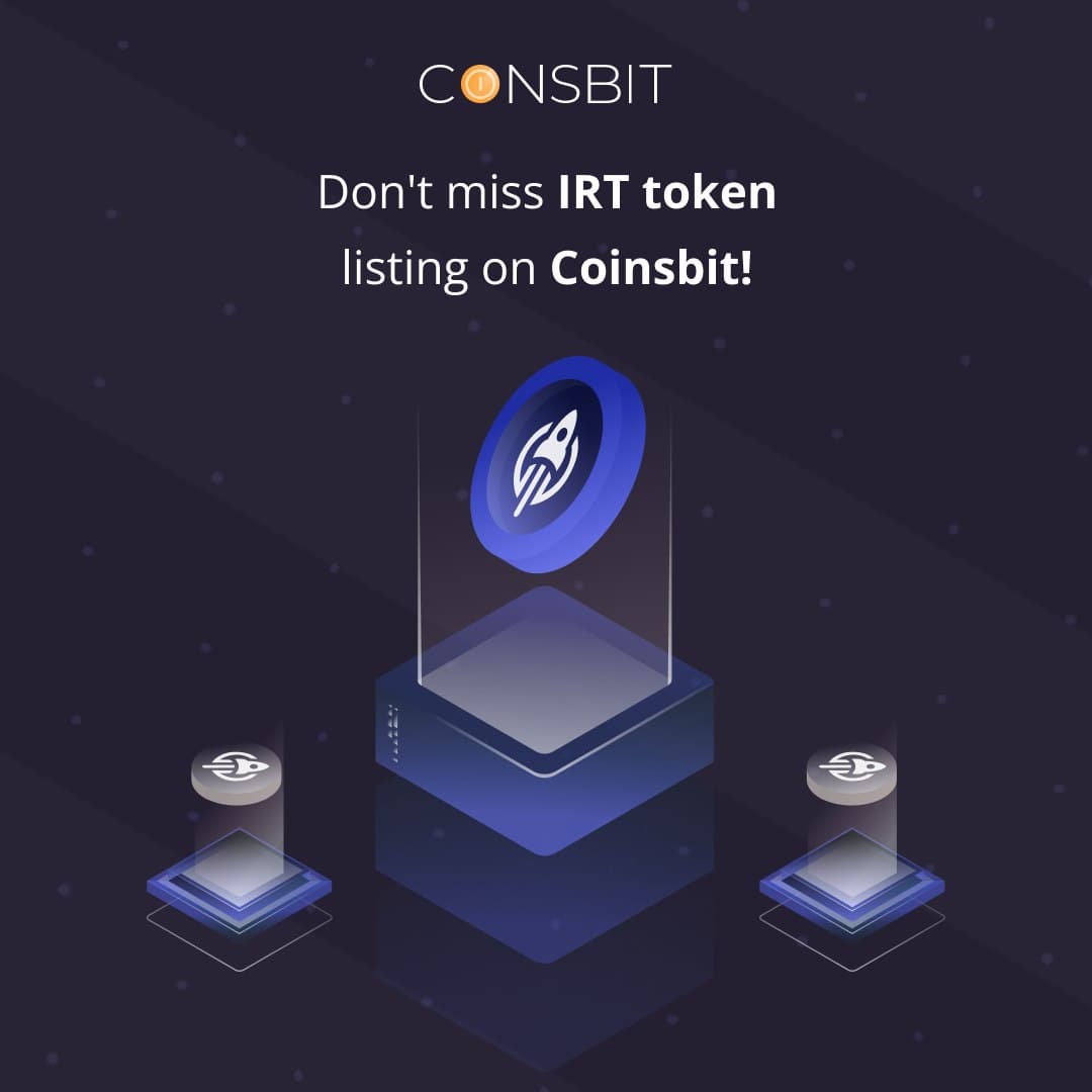 Dear users, we are glad to announce that IRT token will be available on Coinsbit on 10.11.2021