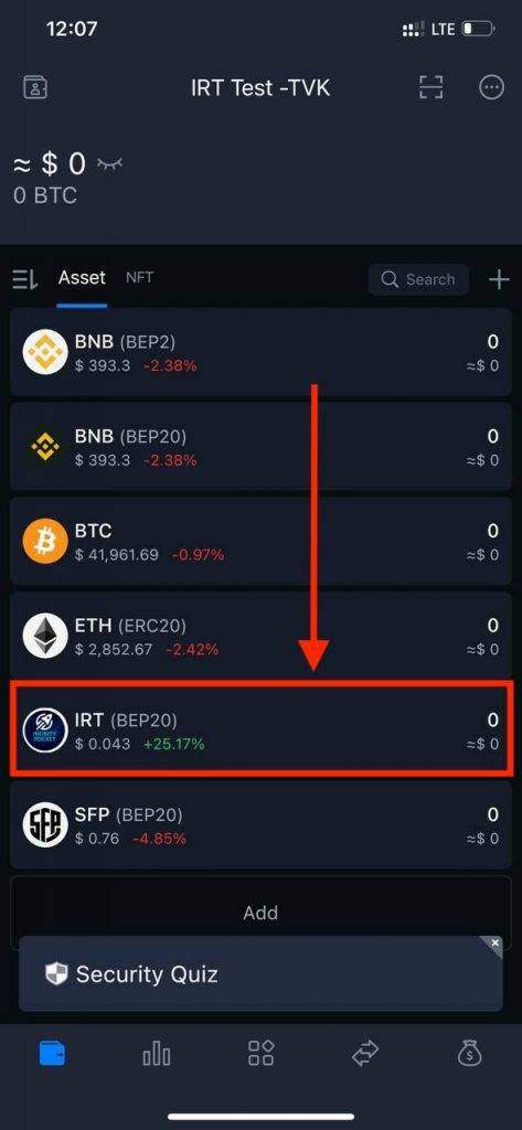 How to create a wallet for IRT Token